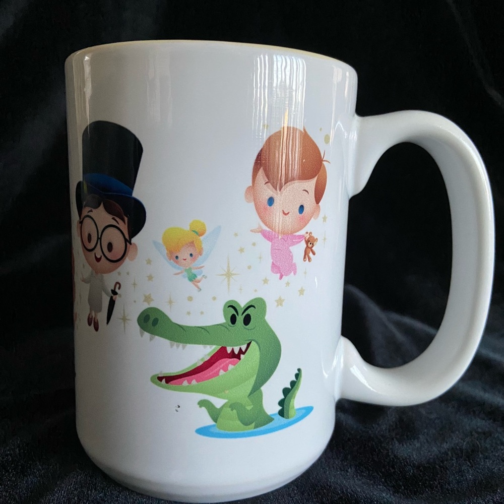 DISNEY PARKS JERROD MARUYAMA PETER PAN WENDY HOOK SMEE CERAMIC COFFEE MUG CUTE